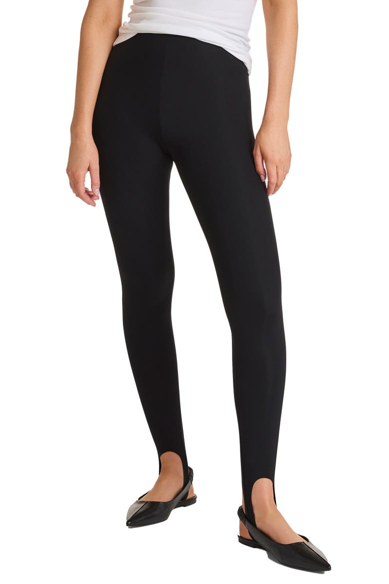 Stirrup Leggings, Main, color, BLACK