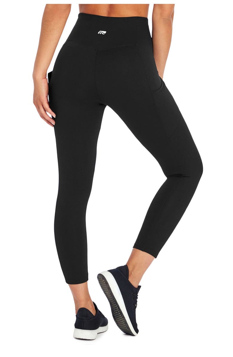 MARIKA Drew High Waist Crop Pocket Leggings, Alternate, color, Black