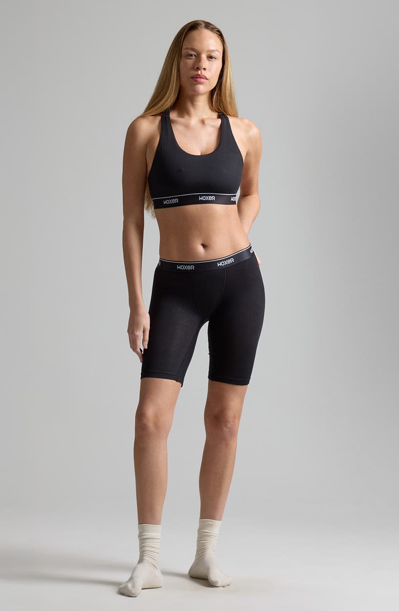 Woxer Biker Ultra-Soft 9-Inch Boxer Briefs, Alternate, color, Black 2.0