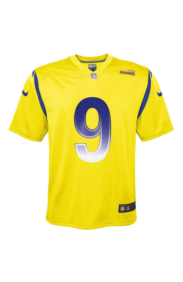 Nike Youth Nike Matthew Stafford Gold Los Angeles Rams Inverted Game Jersey, Alternate, color, Gold