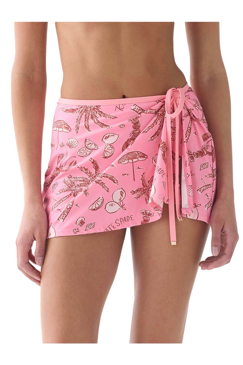 Wrap Swim Skrit, Main, color, Guava Slice