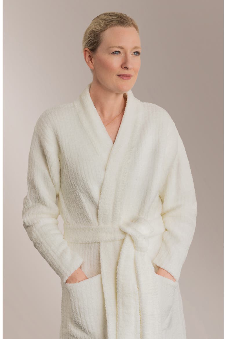Snug Rib Cardigan Robe, Alternate, color, OFF WHITE