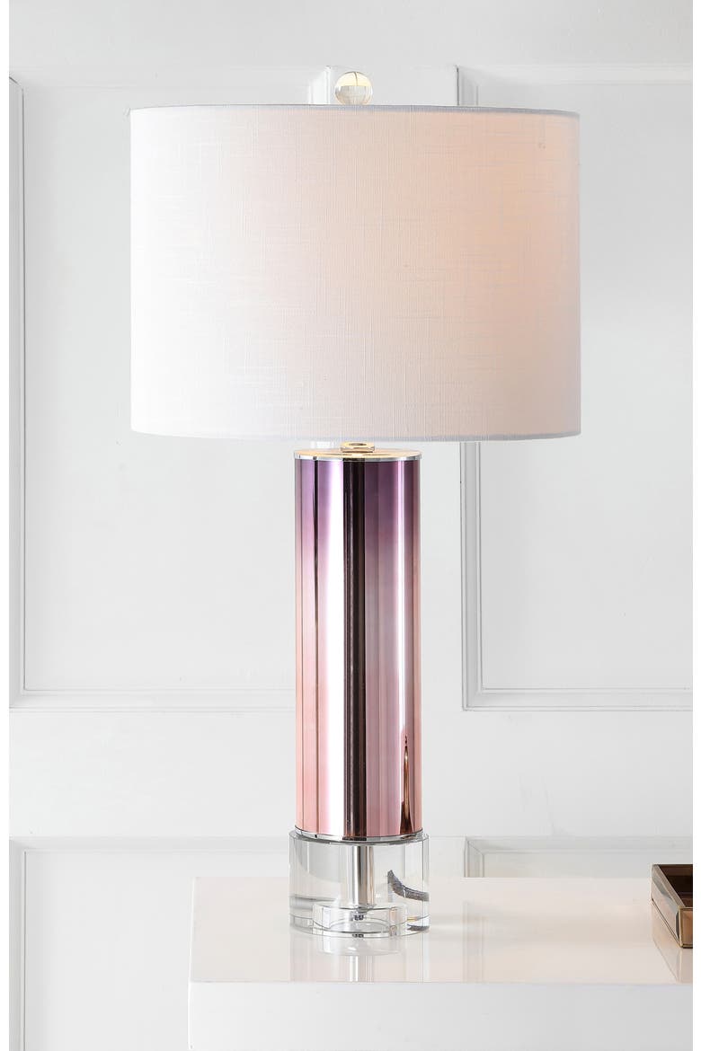 Edward 27" Glass /Crystal LED Table Lamp, Alternate, color, Rose Gold