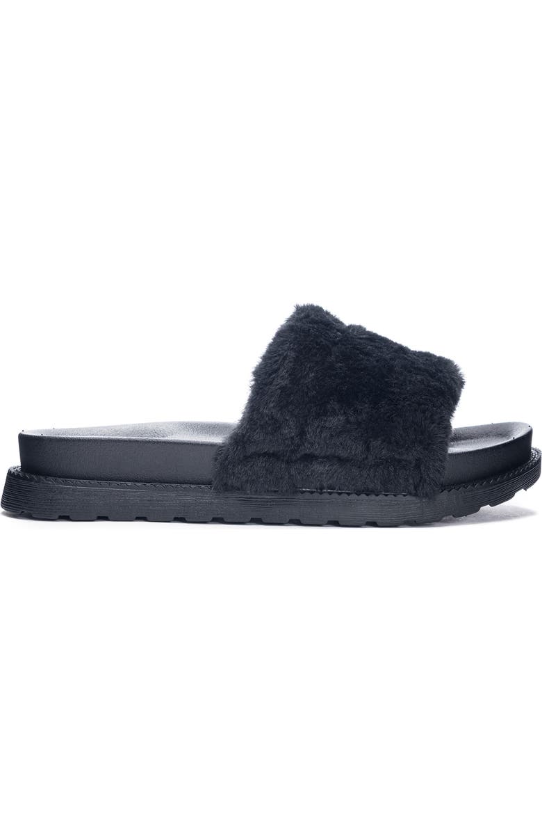Chinese Laundry Treat Faux Fur Slide Slipper, Alternate, color,