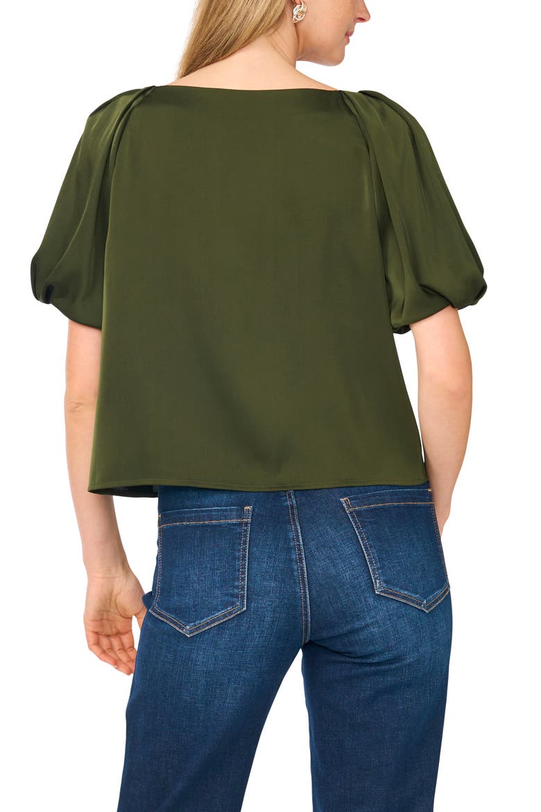 Bubble Sleeve Top, Alternate, color, MIDNIGHT SAGE