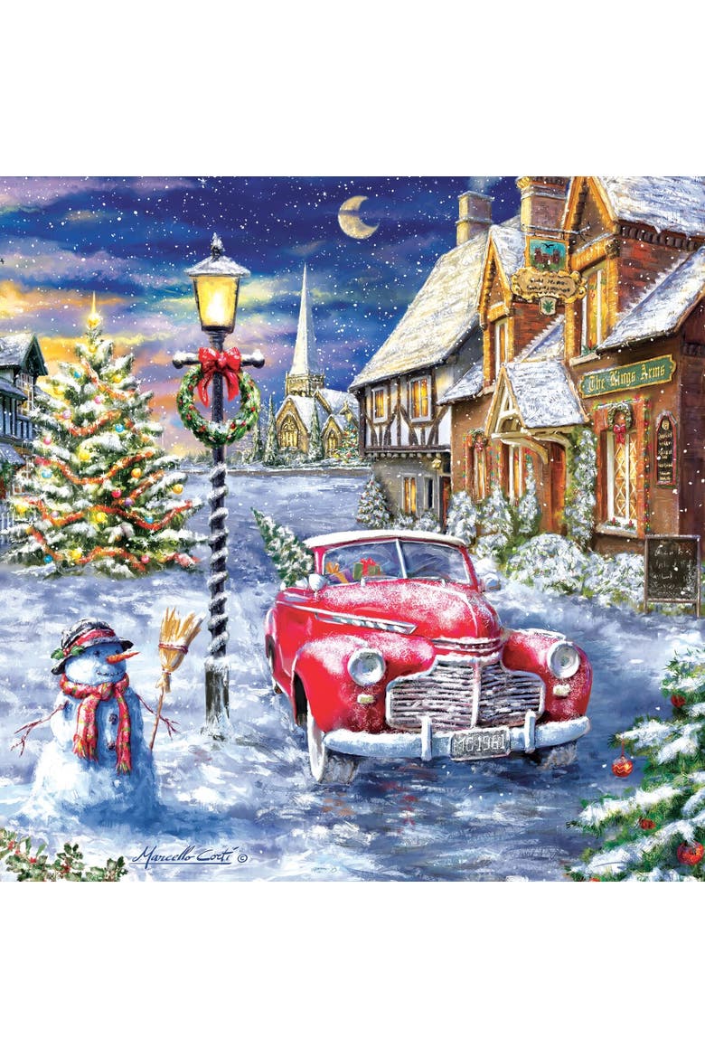 A Red Car for Christmas 500 piece Jigsaw Puzzle for Adults, Alternate, color, Multicolor