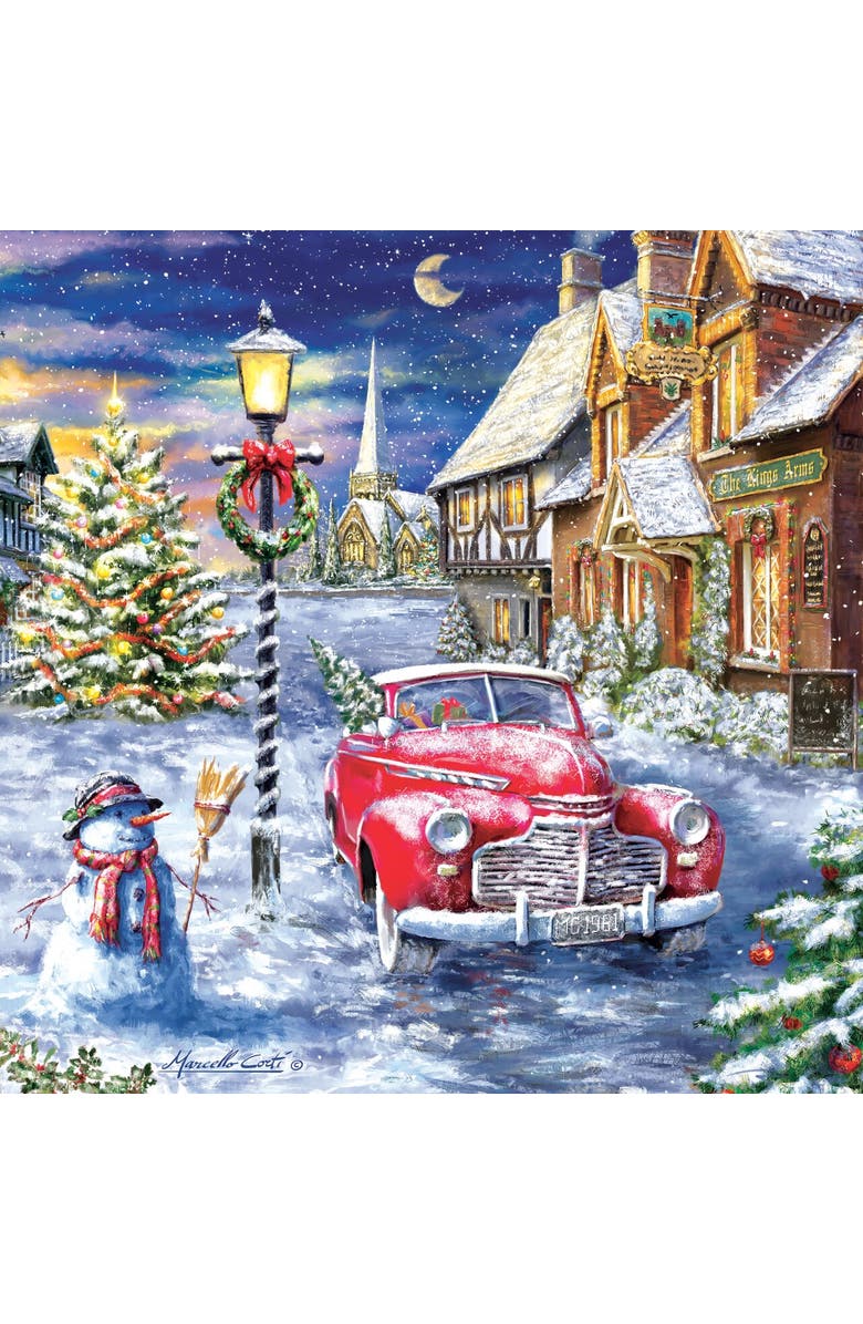 Sunsout A Red Car for Christmas 500 piece Jigsaw Puzzle for Adults, Alternate, color, Multicolor