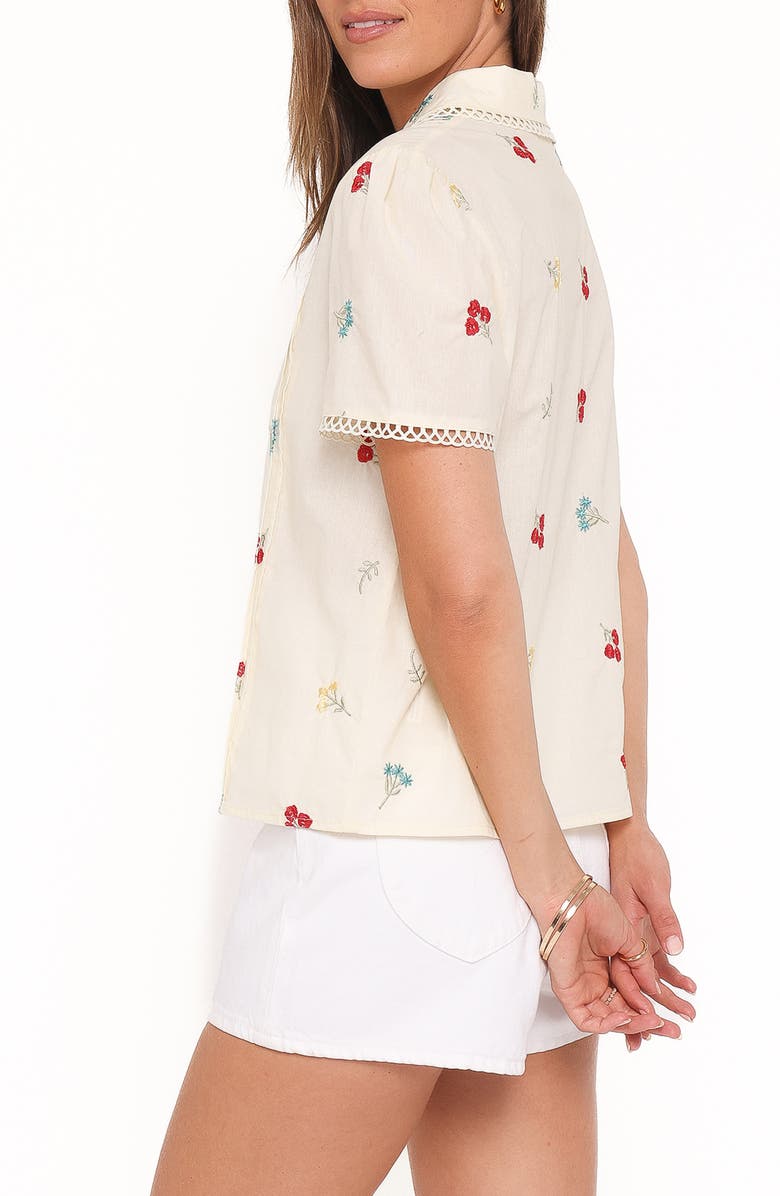 Petal & Pup Lucile Embroidered Shirt, Alternate, color, Light Yellow