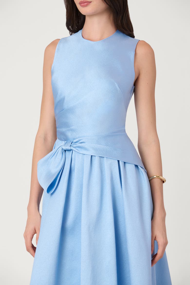 Pebbled Mikado Midnight Remy Dress, Alternate, color, Light Sky Blue