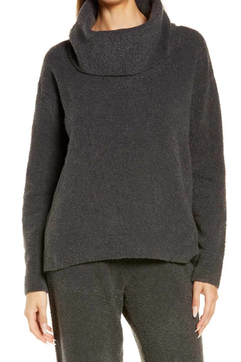 EcoChic™ Cowl Neck Pullover, Main, color, CARBON