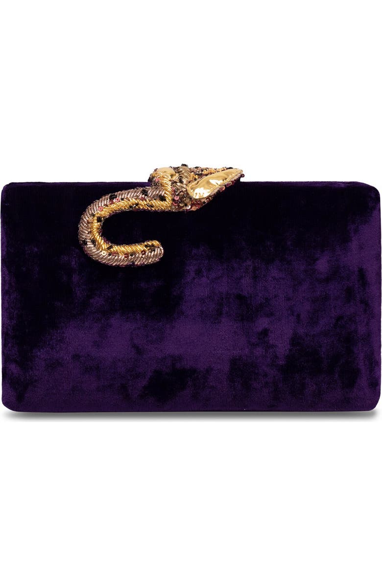 Simitri Velvet Rakaa Clutch, Alternate, color,