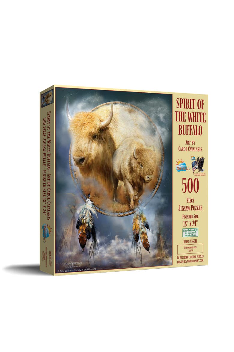 Spirit of the White Buffalo 500 piece Jigsaw Puzzle for Adults, Main, color, Multicolor