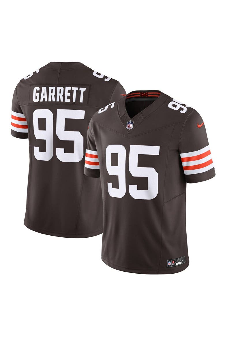 Men's Nike Myles Garrett Brown Cleveland Browns Vapor F.U.S.E. Limited Jersey, Main, color, Brown