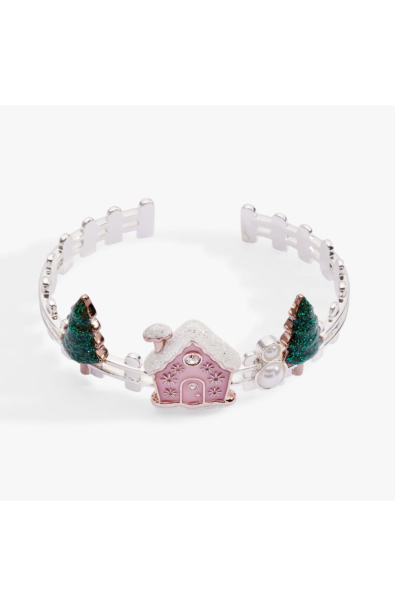 Alex and Ani Pink Christmas Gingerbread House Cuff, Main, color, Gold