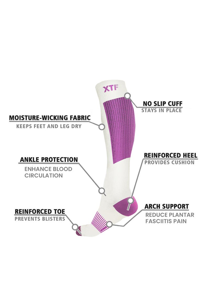 Pack of 6 Compression Knee High Socks, Alternate, color, ASSORTED