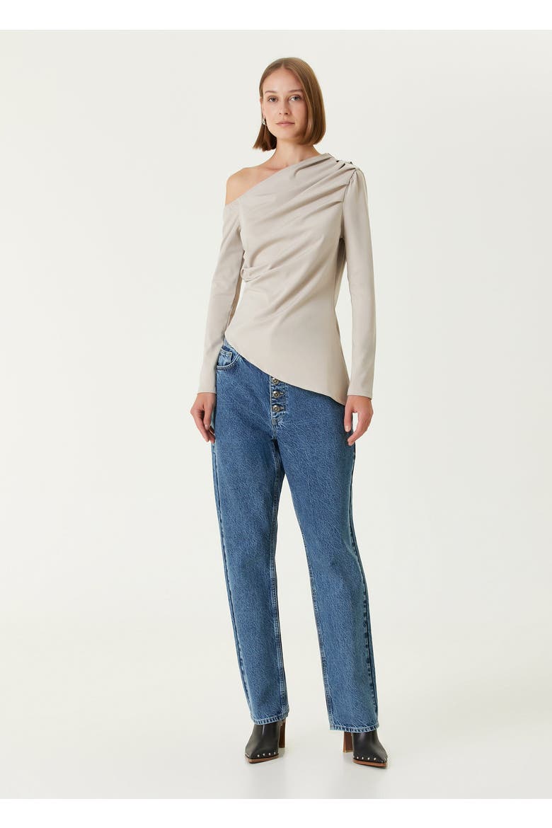 Your *Itch Draped Long Sleeve Top, Alternate, color, BEIGE