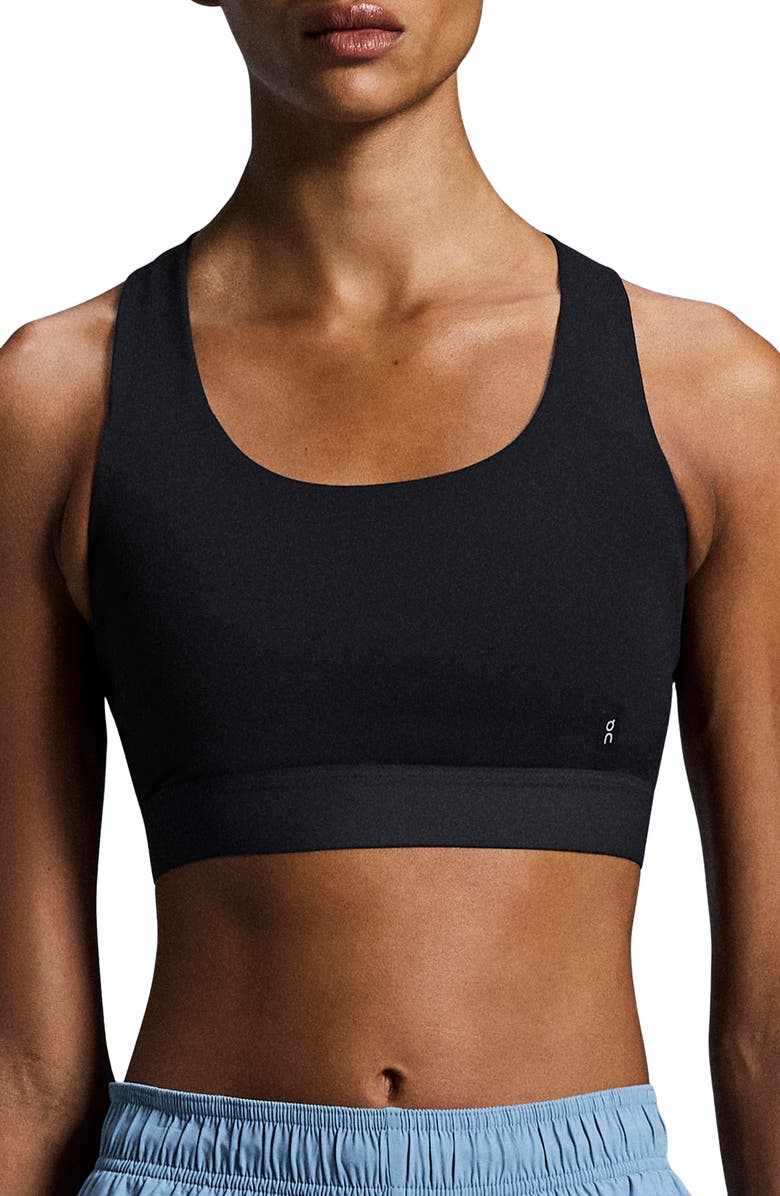 On Core Sports Bra, Main, color, Black
