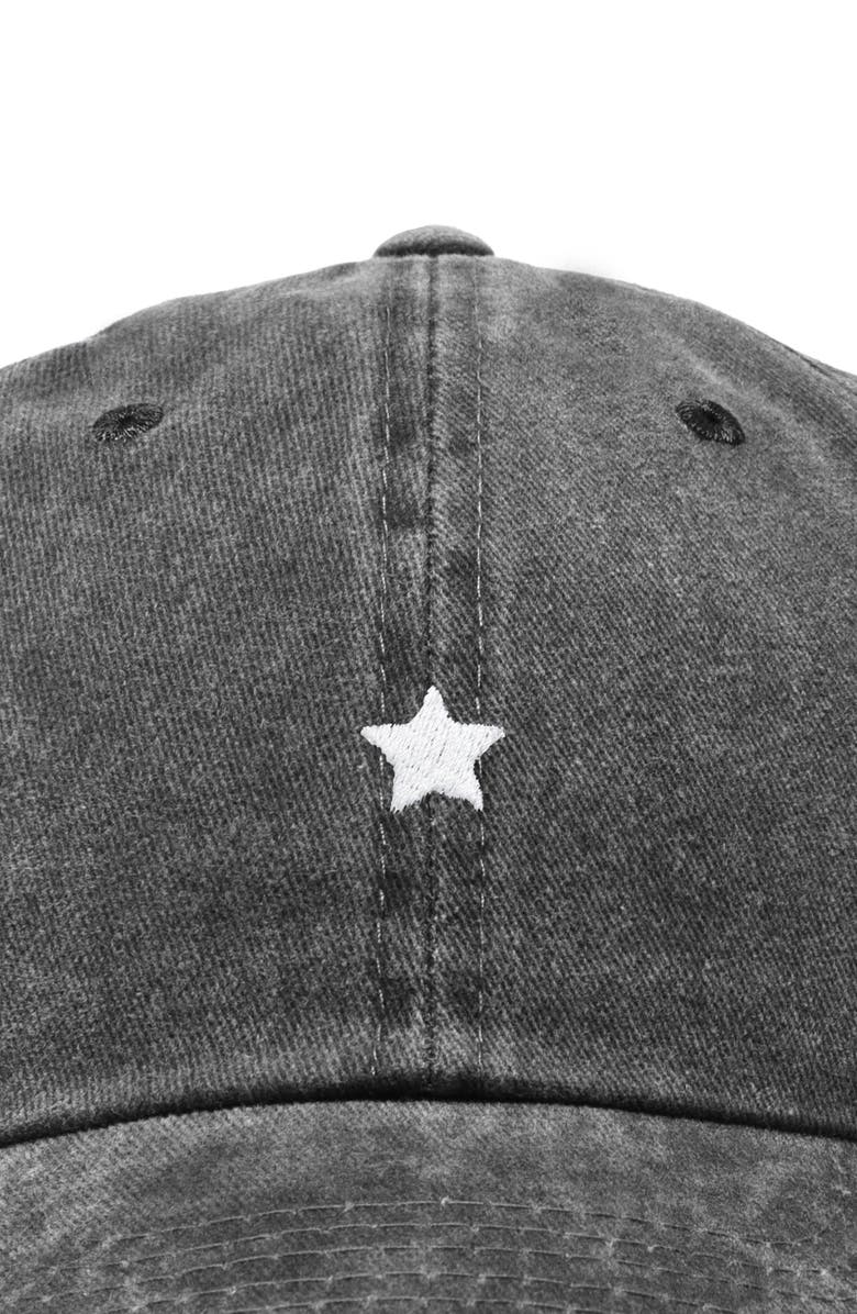 Dalix Lil Star Dad Cap, Alternate, color, Washed Black