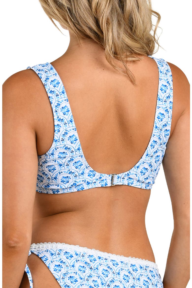 Penny Merrow Floral Bikini Top, Alternate, color, LIGHT BLUE