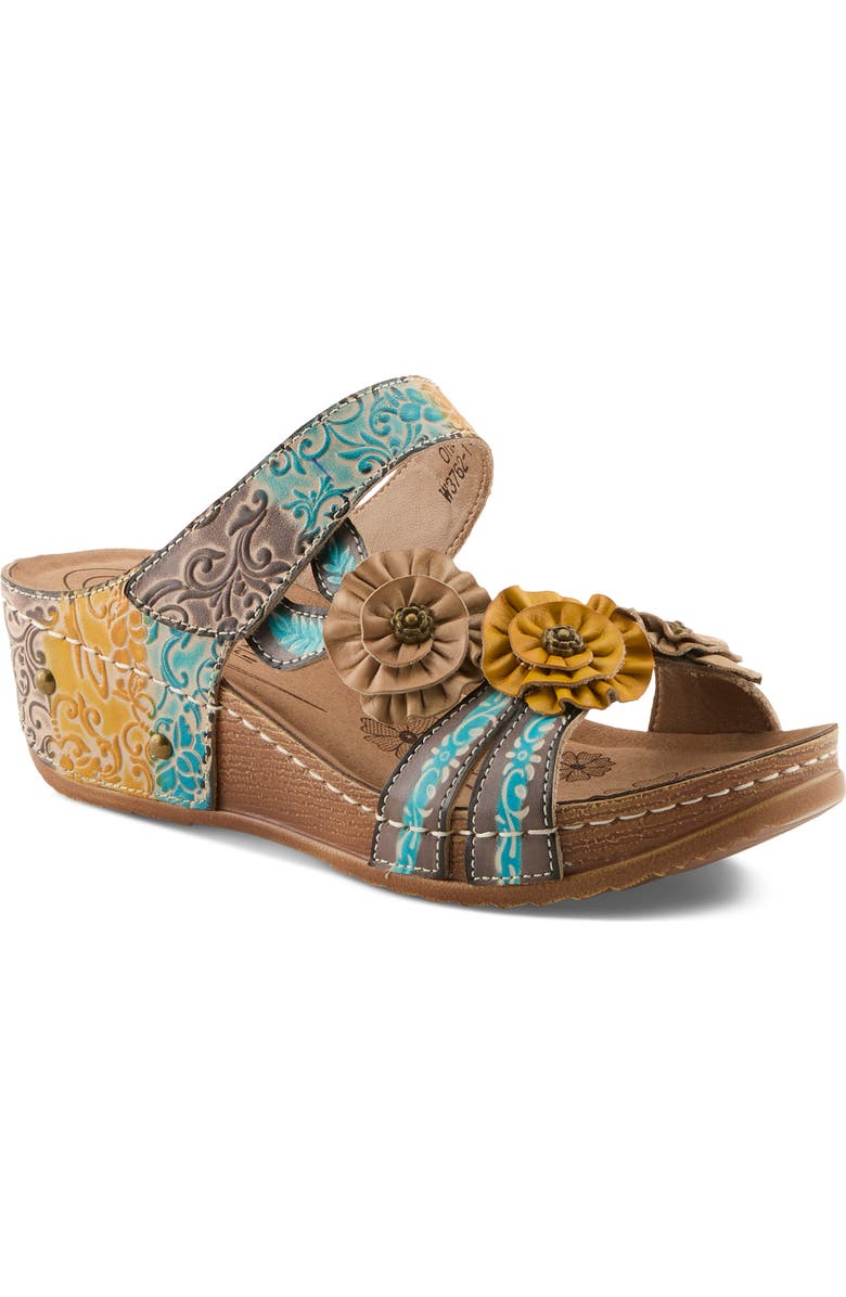 L'Artiste by Spring Step Oh So Sweet Platform Sandal, Main, color, Grey Multi