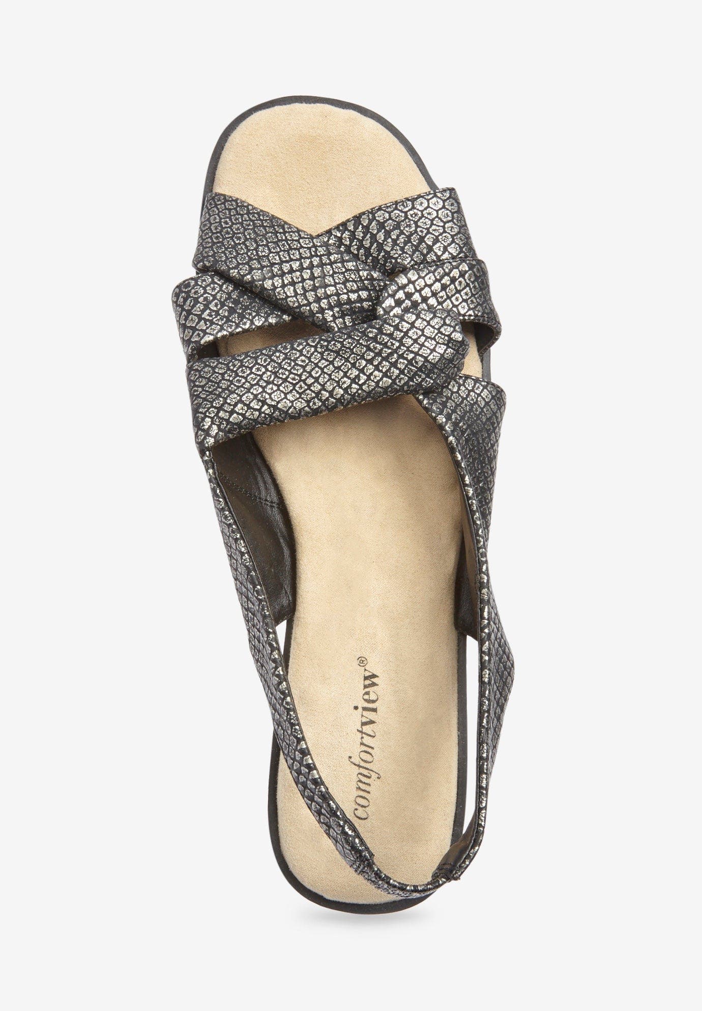 Comfortview The Pearl Sandal, Alternate, color, Black