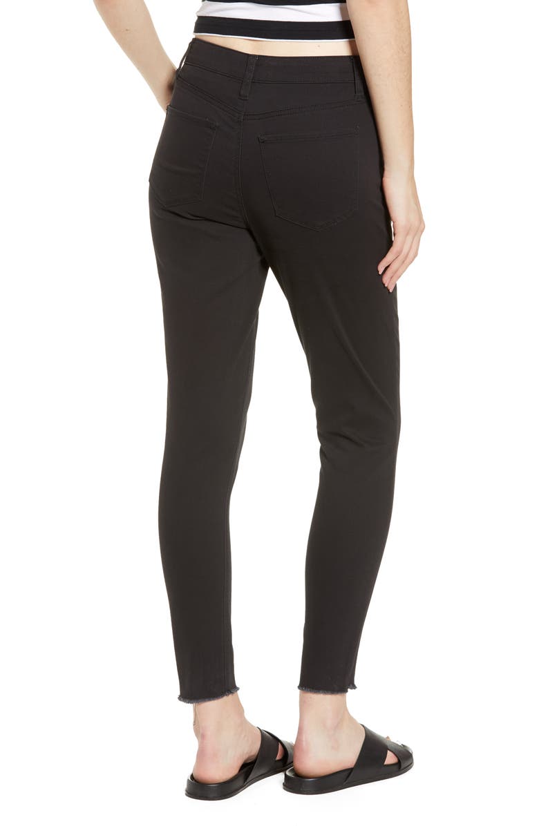 Tinsel Fray Hem High Waist Jeggings, Alternate, color, 