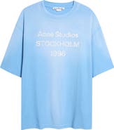 Acne Studios 1996 Logo Distressed Cotton & Hemp Graphic Tee