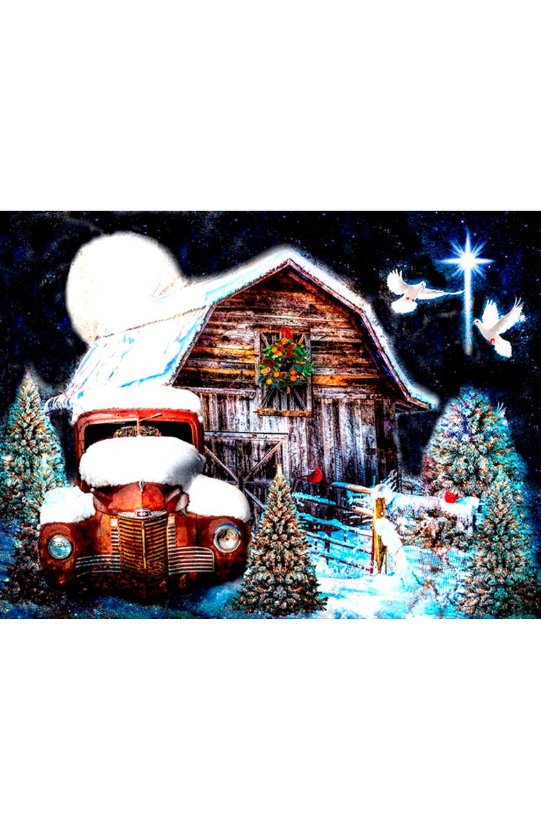 Sunsout Christmas Night at the Farm 300 piece Jigsaw Puzzle for Adults, Alternate, color, Multicolor