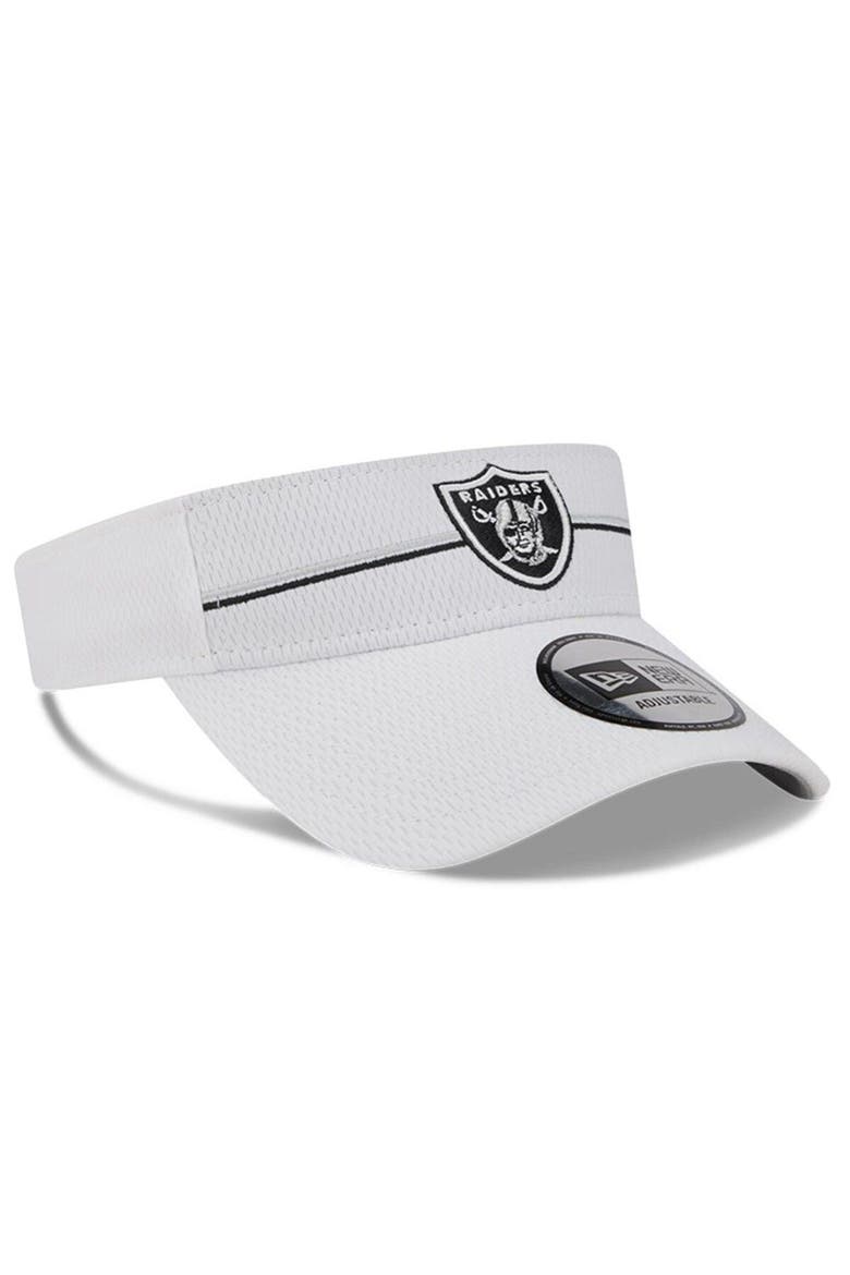 Men's New Era White Las Vegas Raiders 2023 NFL Training Camp Adjustable Visor, Alternate, color, White