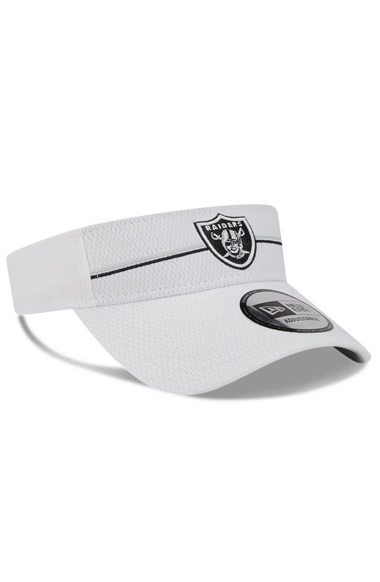 New Era Men's New Era White Las Vegas Raiders 2023 NFL Training Camp Adjustable Visor, Alternate, color,