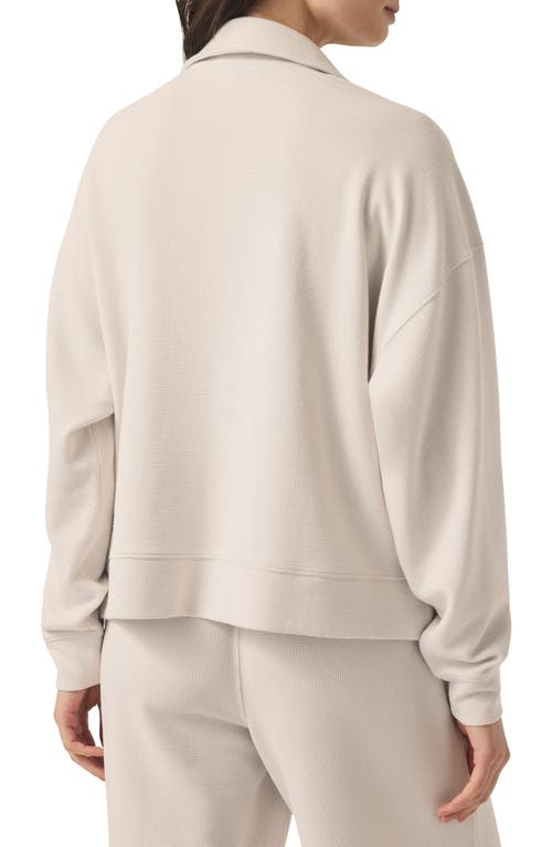 SPLENDID SPLENDID WAFFLE SCUBA POLO SWEATSHIRT