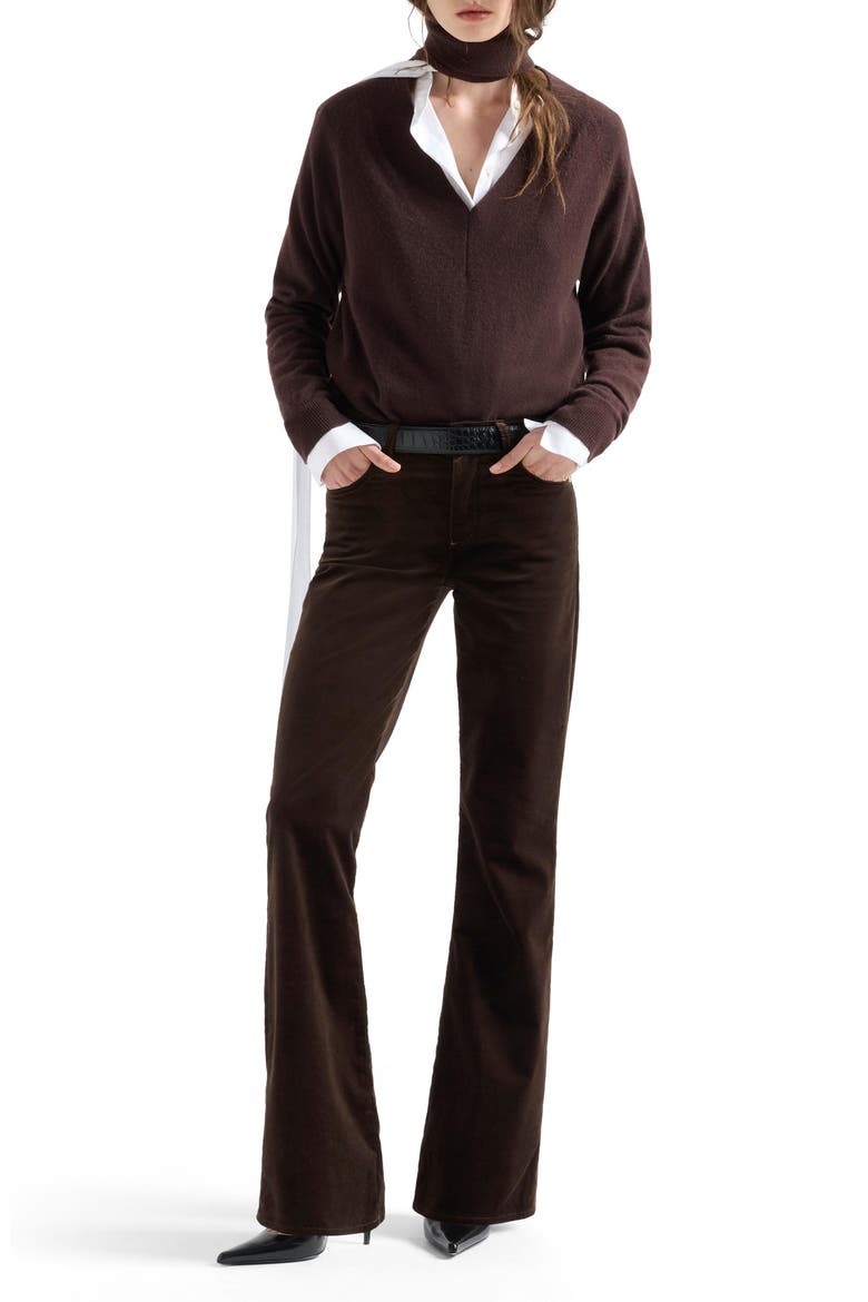 The Leggy Bootcut Velvet Jeans, Alternate, color, VELVET CHOCOLAT