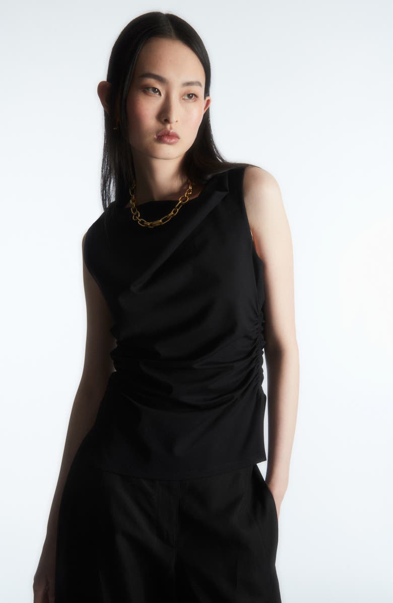 COS Side Cinch Sleeveless Top, Alternate, color,