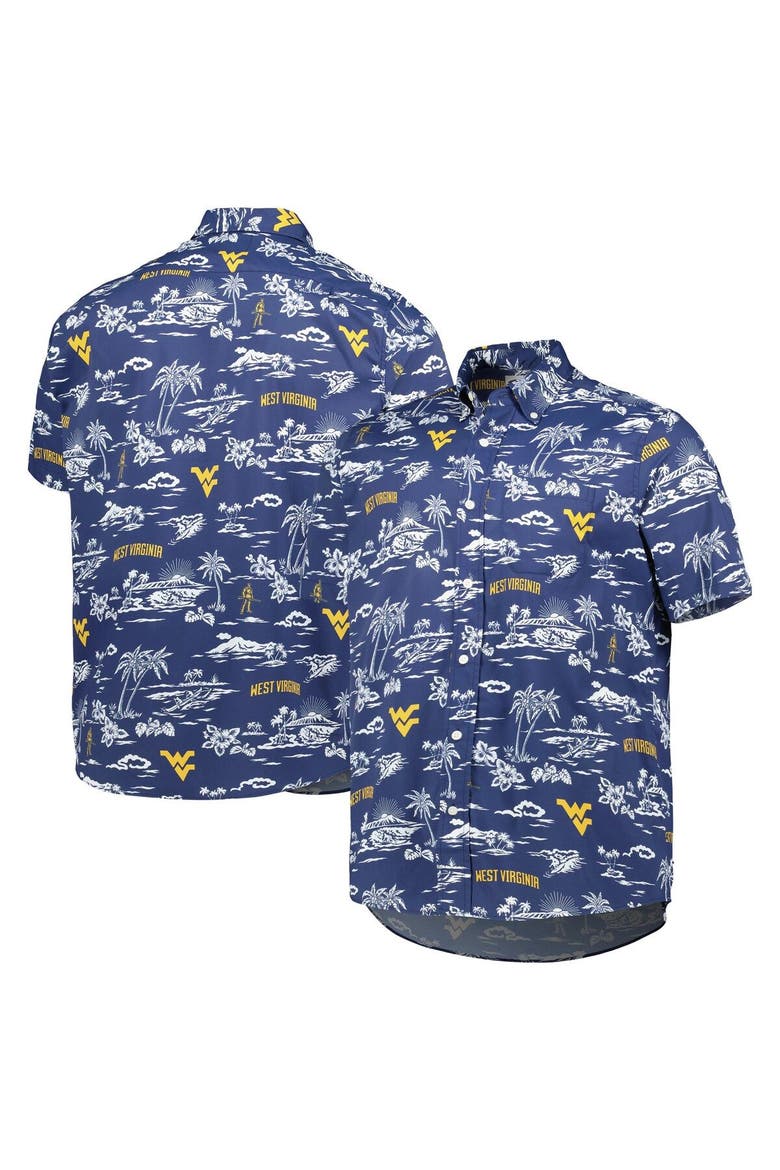 Men's Reyn Spooner Navy West Virginia Mountaineers Classic Button-Down Shirt, Main, color, Navy