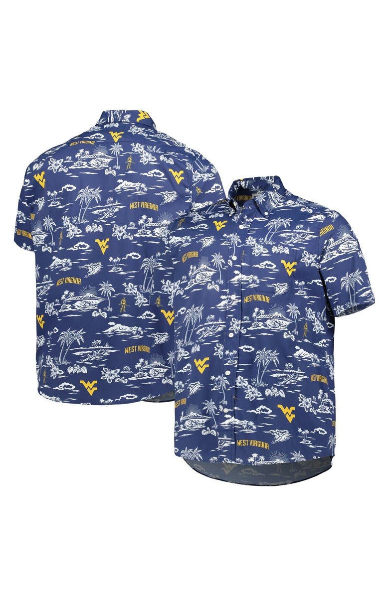Reyn Spooner Men's Reyn Spooner Navy West Virginia Mountaineers Classic Button-Down Shirt, Main, color, 
