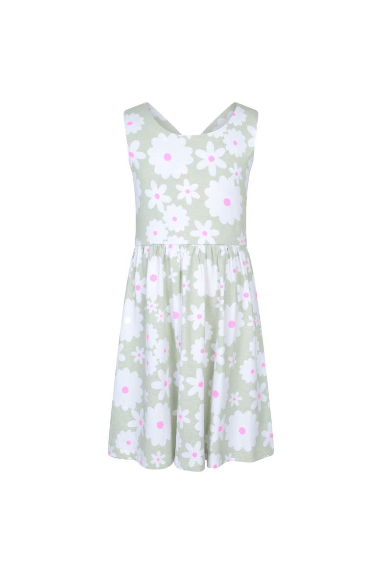 Lana Flowers Cross Back Dress, Main, color, Pale Green
