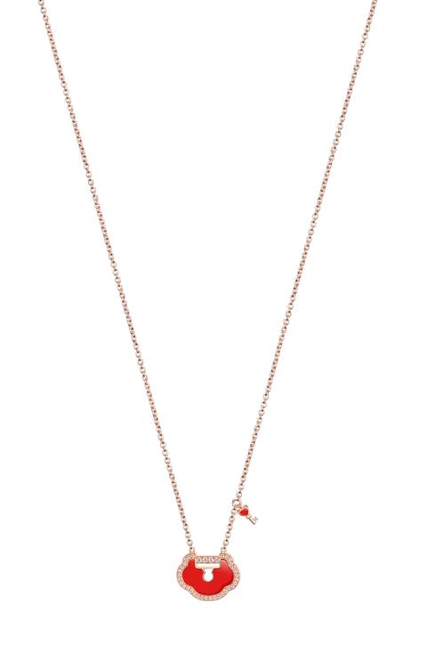 Yu Yi Red Agate Pendant Necklace