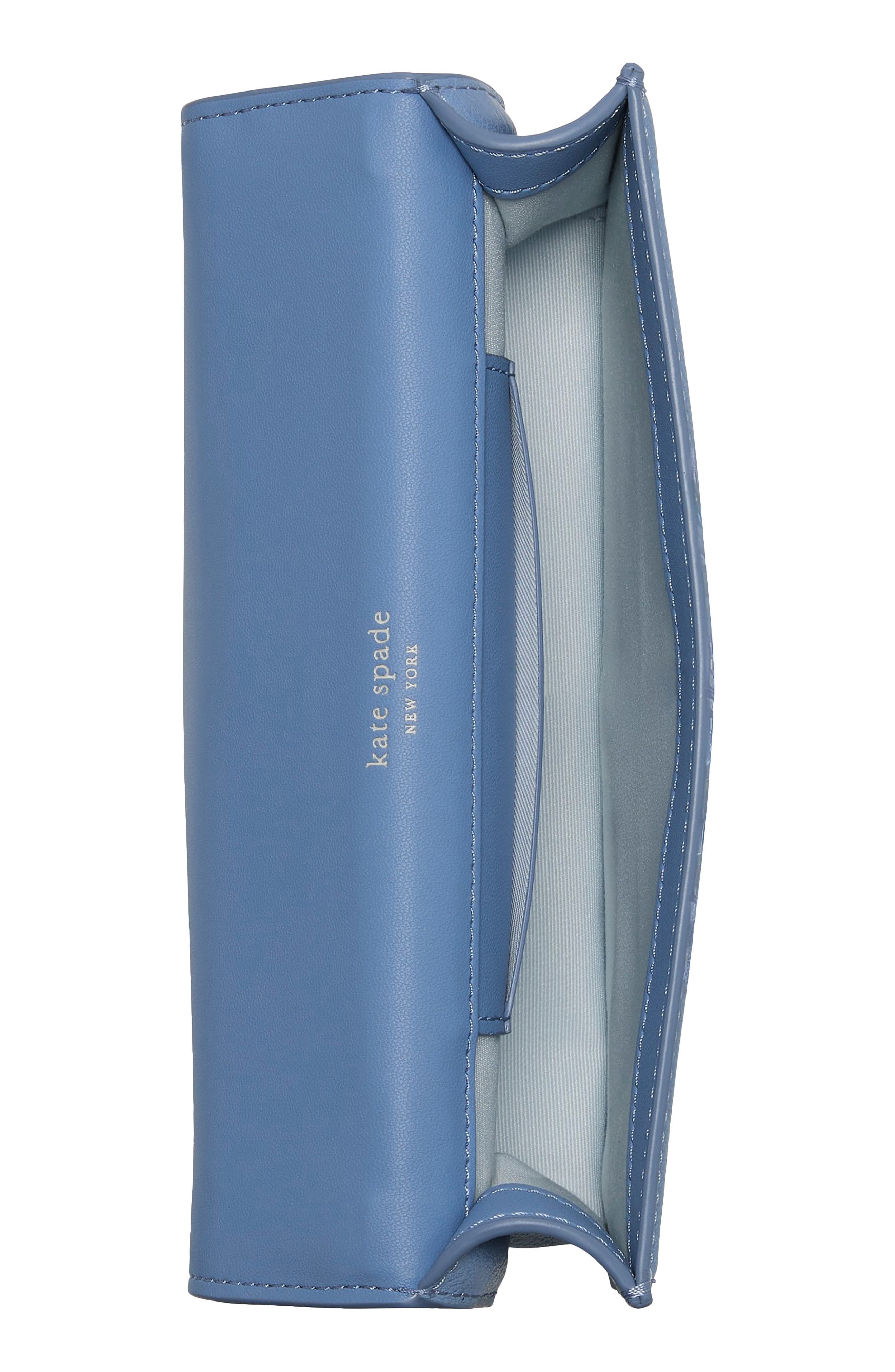 Kate Spade New York deco pebble leather convertible crossbody bag, Alternate, color, Blue