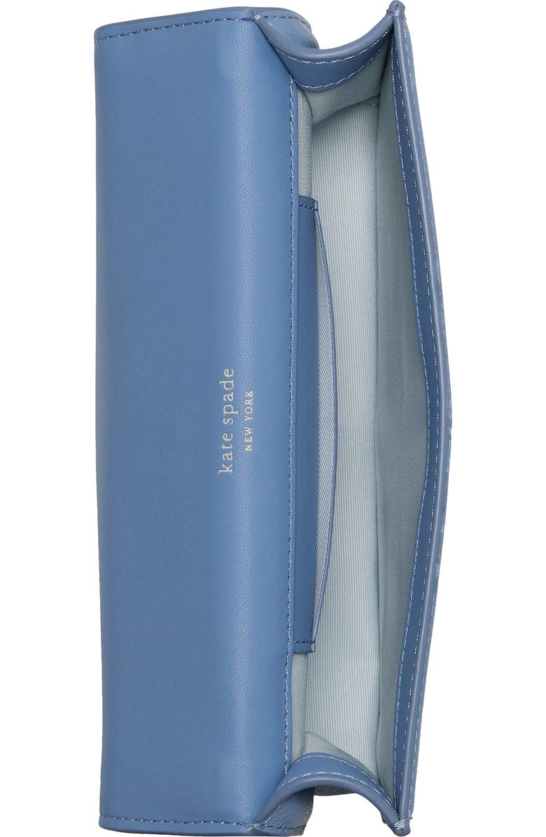 Kate Spade New York deco pebble leather convertible crossbody bag, Alternate, color, Blue