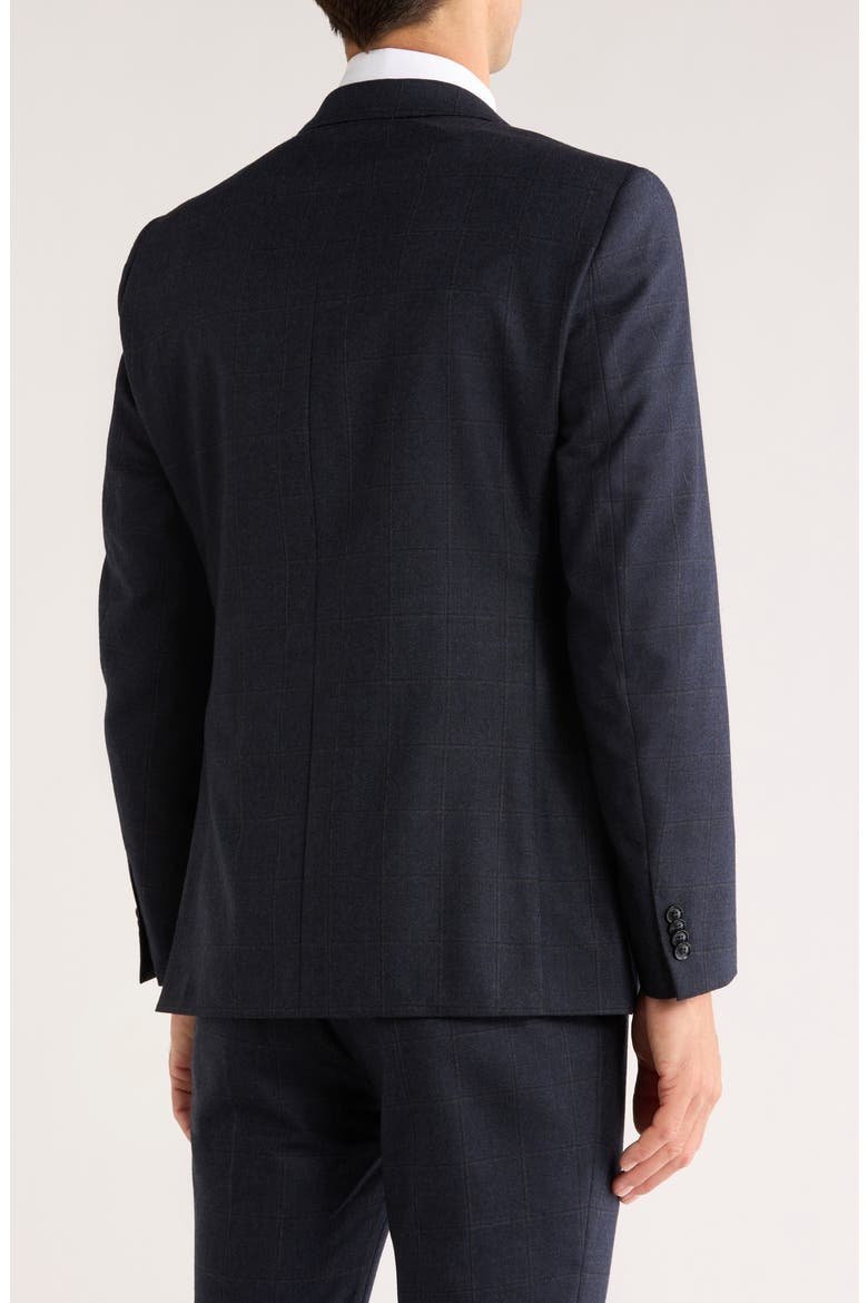 Plaid Two-Button Wool Sport Coat, Alternate, color, NAVY WINDOW