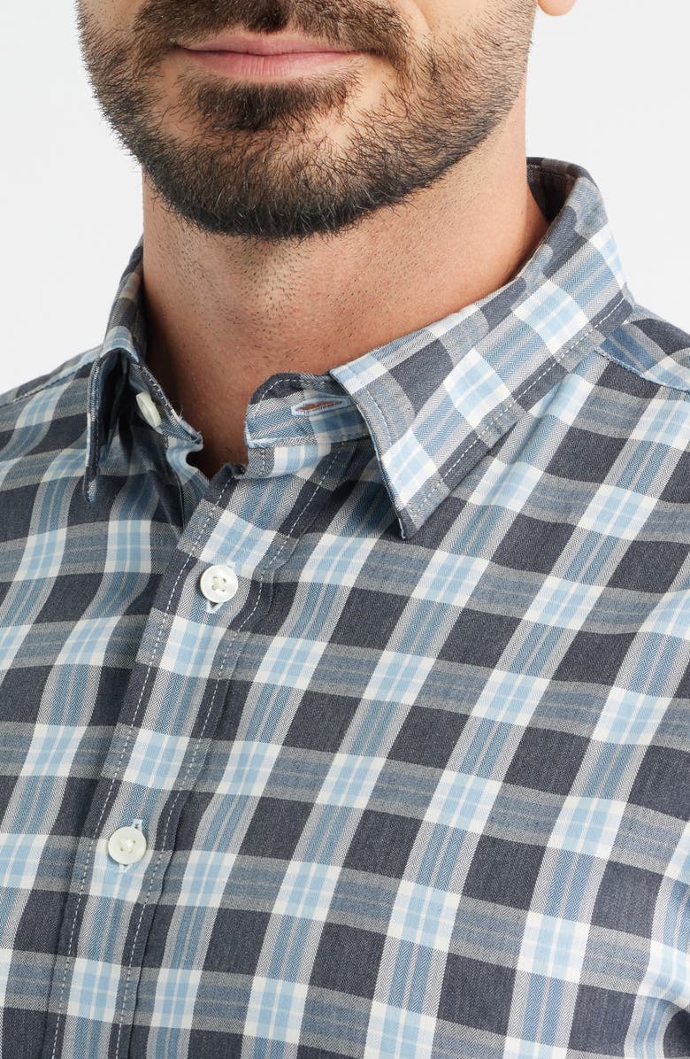 Faherty The Movement Button-Up Shirt, Alternate, color, Dark Creek Plaid
