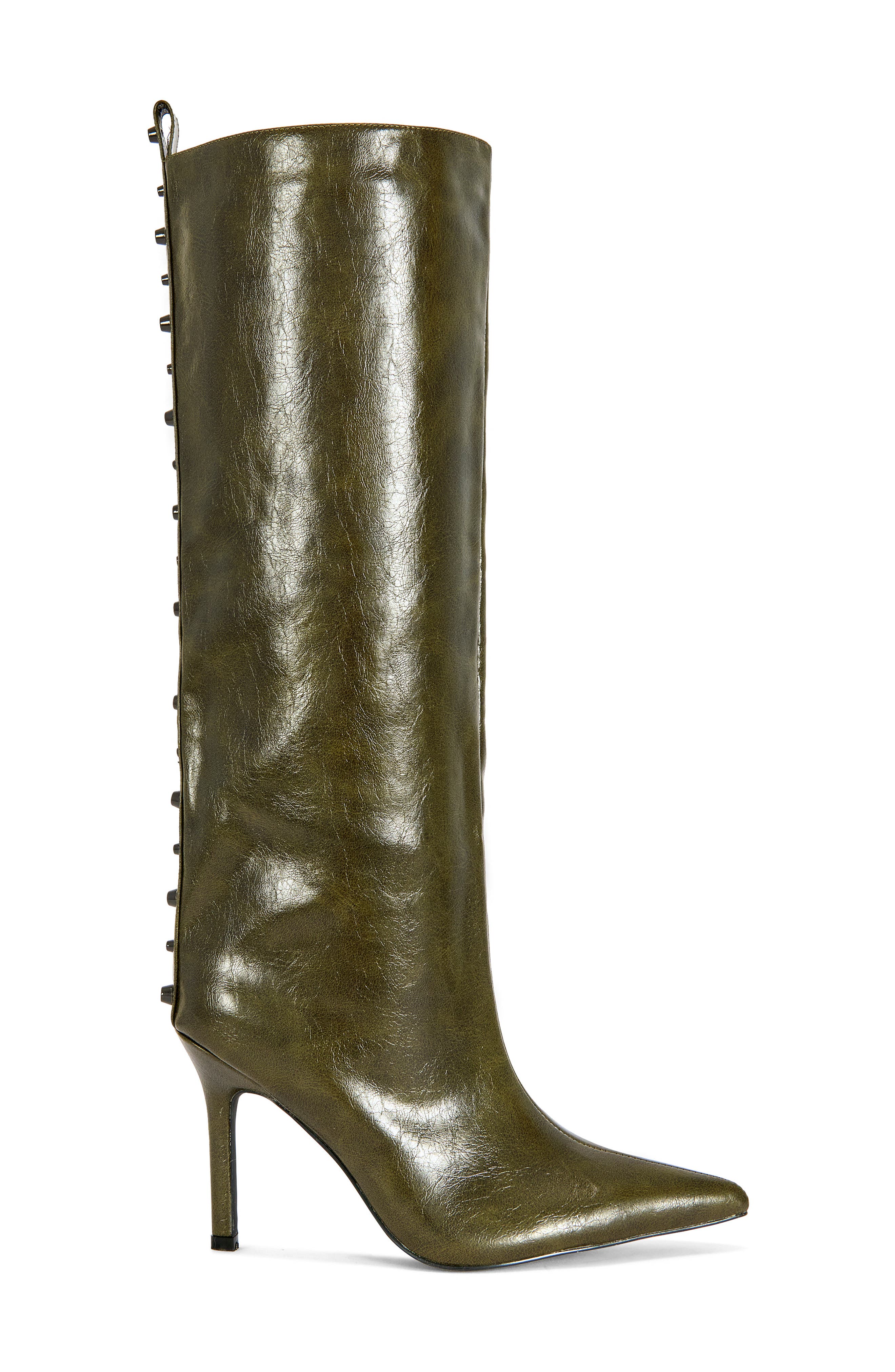 Alluring Faux Leather Knee High Boot, Alternate, color, OLIVE