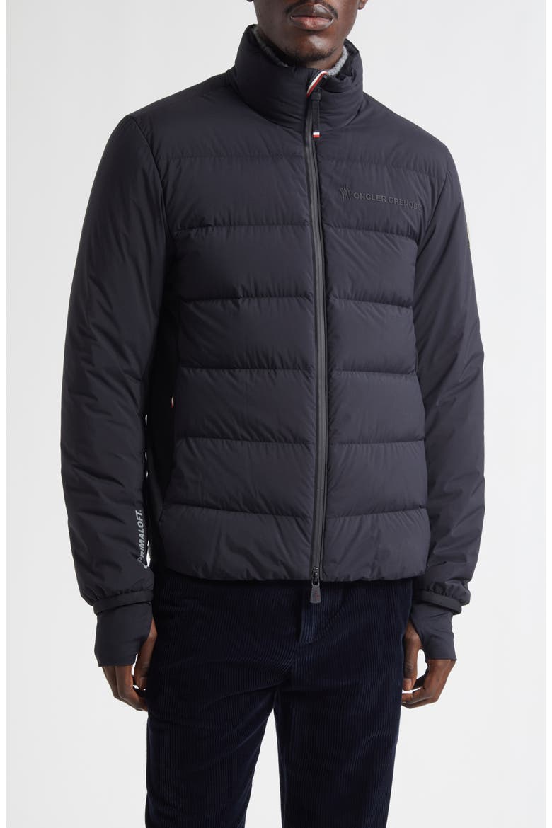 Araripe Mixed Media Down Jacket, Main, color, BLACK