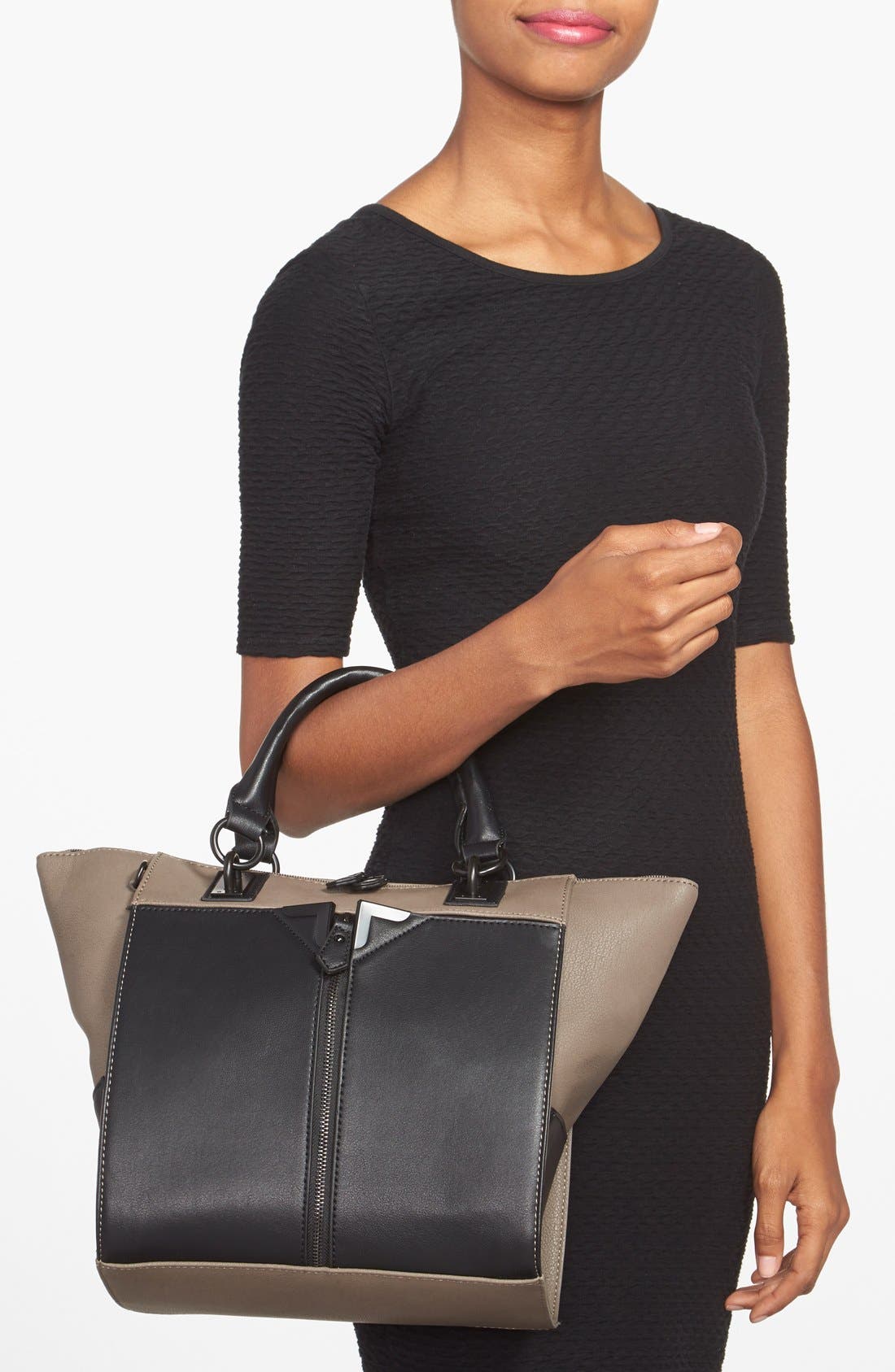 'Alexa' Tote, Alternate, color, GREY COMBO