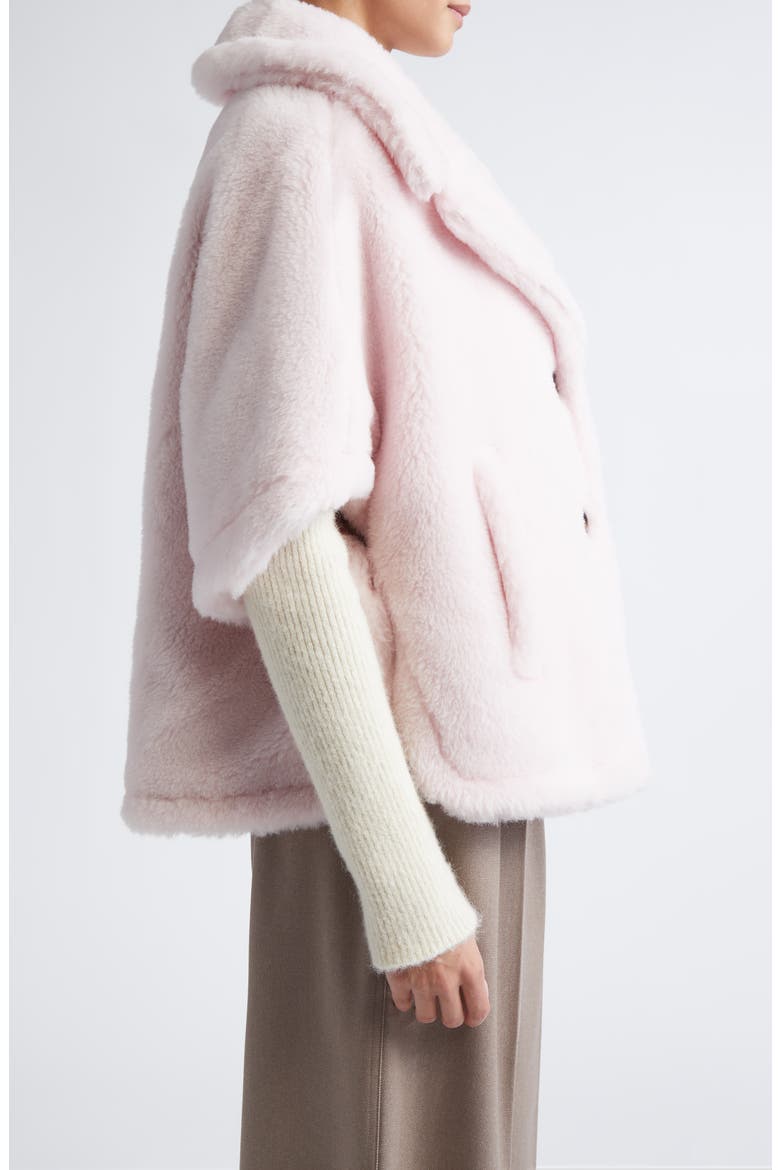 Corvino Alpaca, Virgin Wool & Silk Cape, Alternate, color, BEIGE PINK