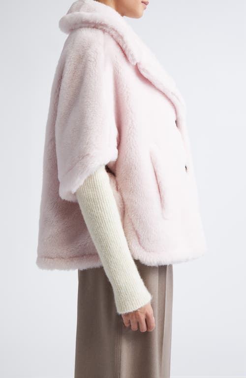 Max Mara Corvino Alpaca, Virgin Wool & Silk Cape In Brown