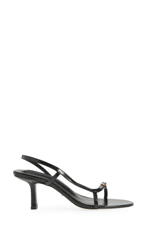 Tony Bianco Christine Slingback Sandal In Black Hi Shine