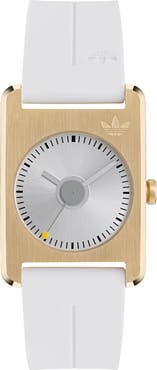 adidas Rectangular Dial Silicone Strap Watch, 31mm