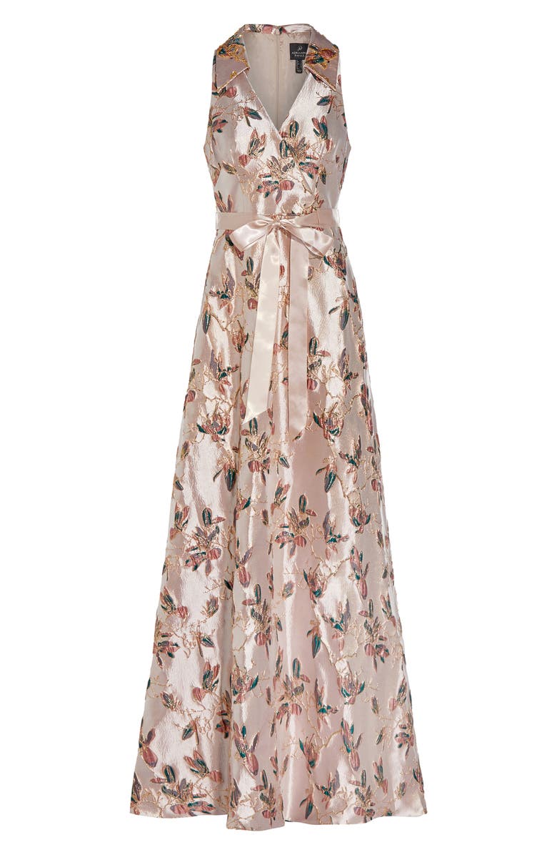 Adrianna Papell Jacquard A-Line Gown, Alternate, color,