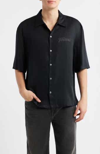 Circe Logo Graphic Oversize Short Sleeve Button-Up Shirt